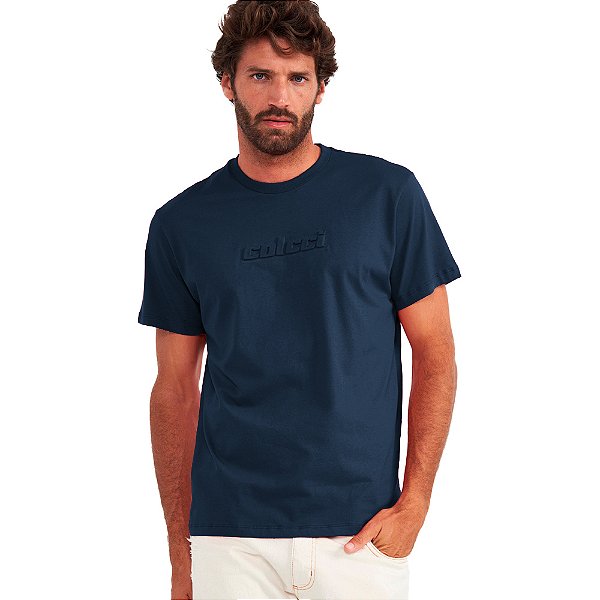 Camiseta Colcci Logo P24 Marinho Masculino