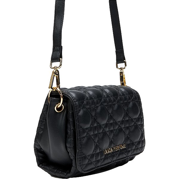 Bolsa Crossbody Lança Perfume Matelassê VE24 Preto Feminino