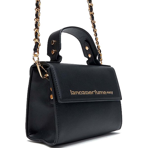 Bolsa Crossbody Easy Lança Perfume Logo VE24 Preto Feminino