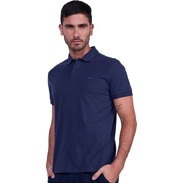 Camisa Polo Colcci Classic Logo P24 Marinho Masculino