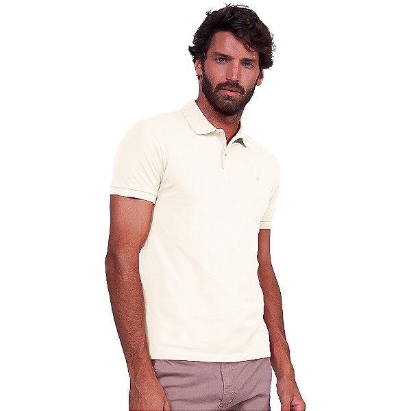 Camisa Polo Colcci Classic P24 Off White Masculino