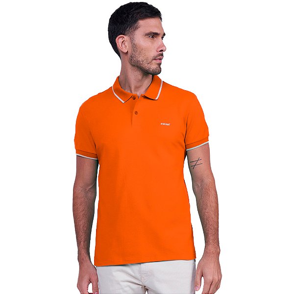 Camisa Polo Colcci Line P24 Laranja Masculino