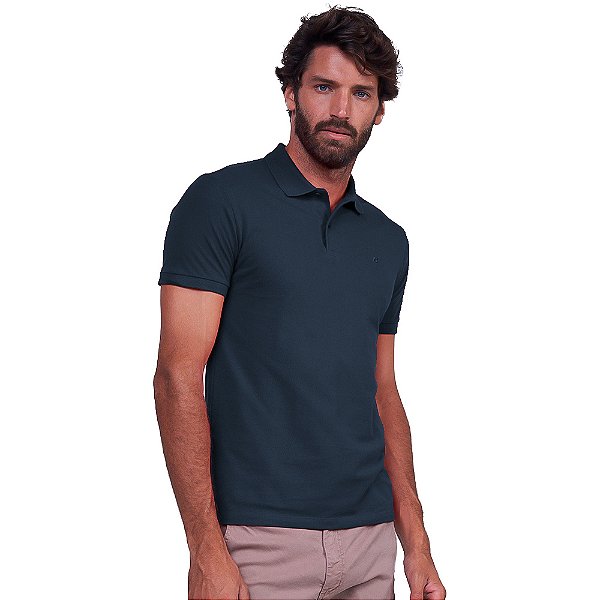 Camisa Polo Colcci Classic P24 Marinho Masculino