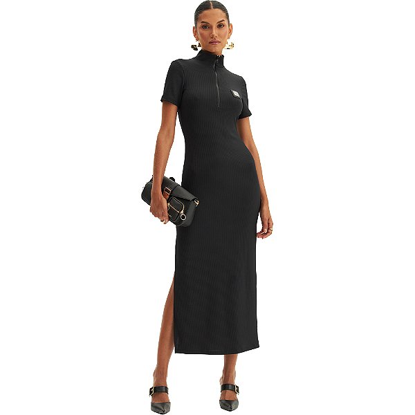Vestido Super Midi Easy Lança Perfume VE24 Preto Feminino