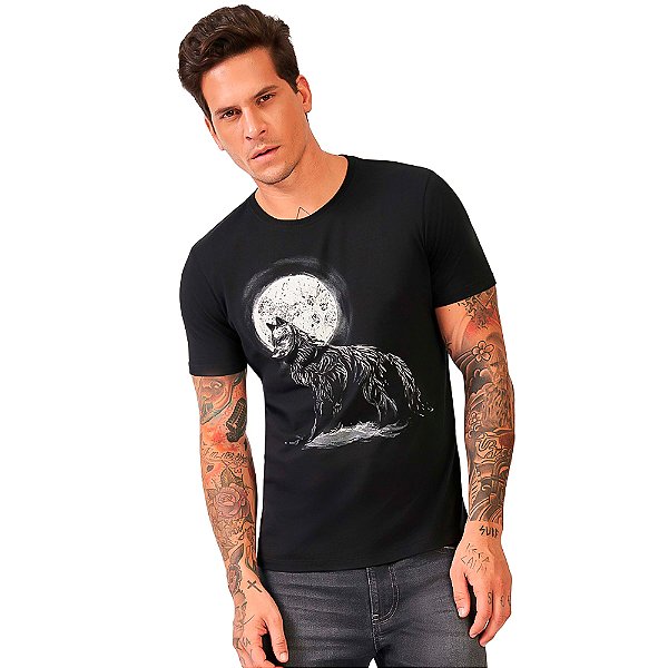 Camiseta Acostamento Moon P24 Preto Masculino