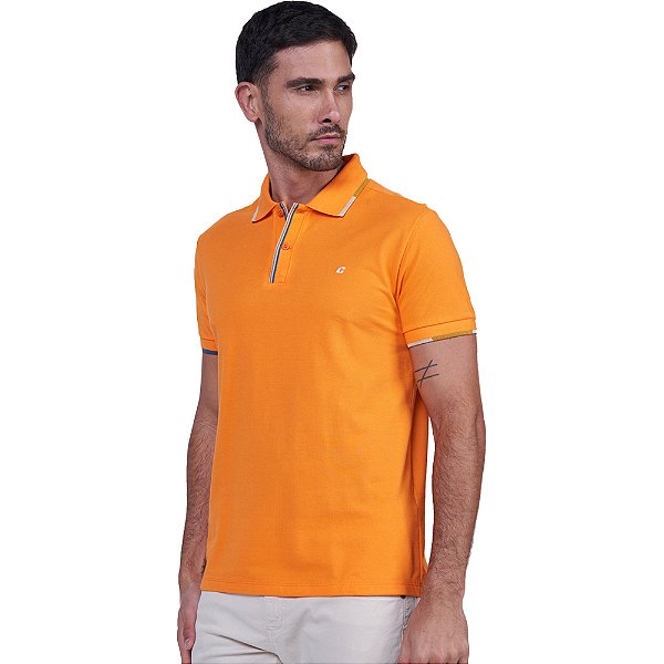 Camisa Polo Colcci Comfort P24 Laranja Masculino