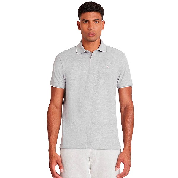 Camisa Polo Aramis Stripes VE24 Cinza Masculino