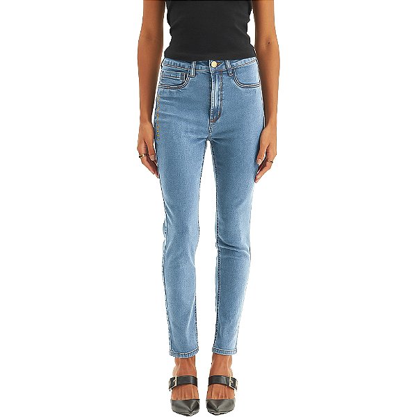 Calça Jeans Easy Lança Perfume Ankle High VE24 Azul Feminino