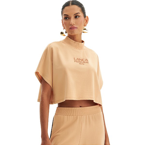 Blusa Easy Lança Perfume Cropped VE24 Bege Feminino