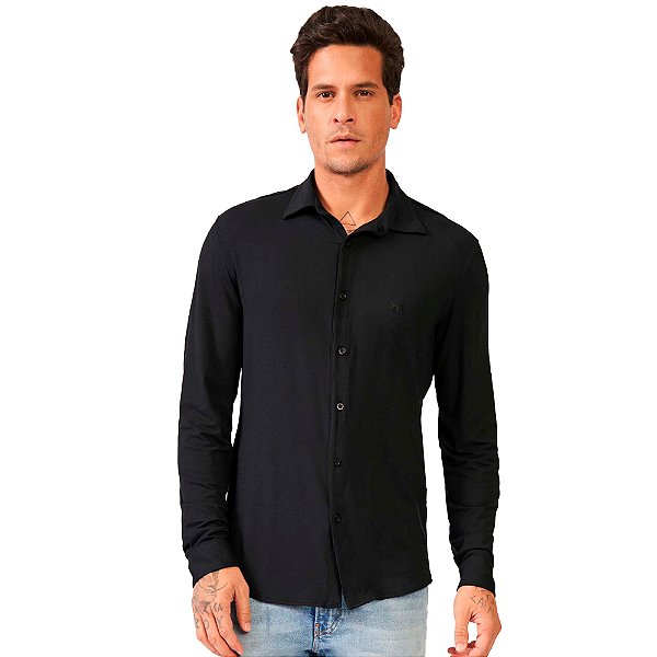 Camisa Acostamento Modal VE24 Preto Masculino