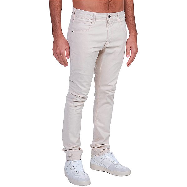 Calça Colcci Felipe Skinny P24 Bege Masculino