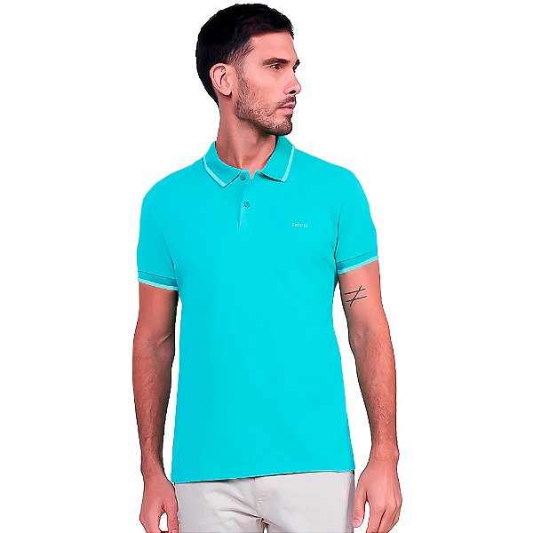 Camisa Polo Colcci Line P24 Azul Masculino