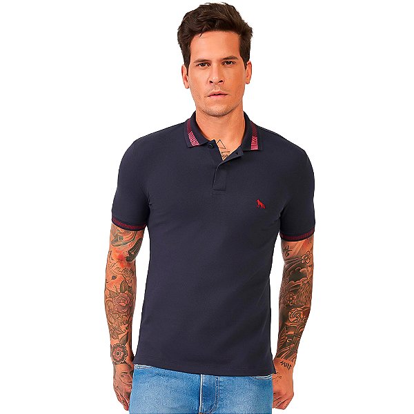 Camisa Polo Acostamento Elastane VE24 Marinho Masculino