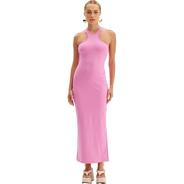 Vestido Midi Easy Lança Perfume Nadador VE24 Rosa Feminino