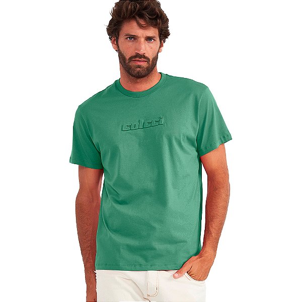 Camiseta Colcci Logo P24 Verde Masculino