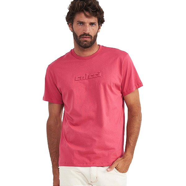 Camiseta Colcci Logo P24 Vermelho Masculino