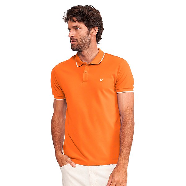 Camisa Polo Colcci Slim VE24 Laranja Masculino