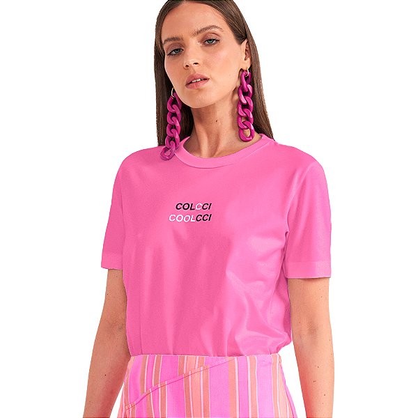 Camiseta Colcci COOLCCI P24 Rosa Feminino