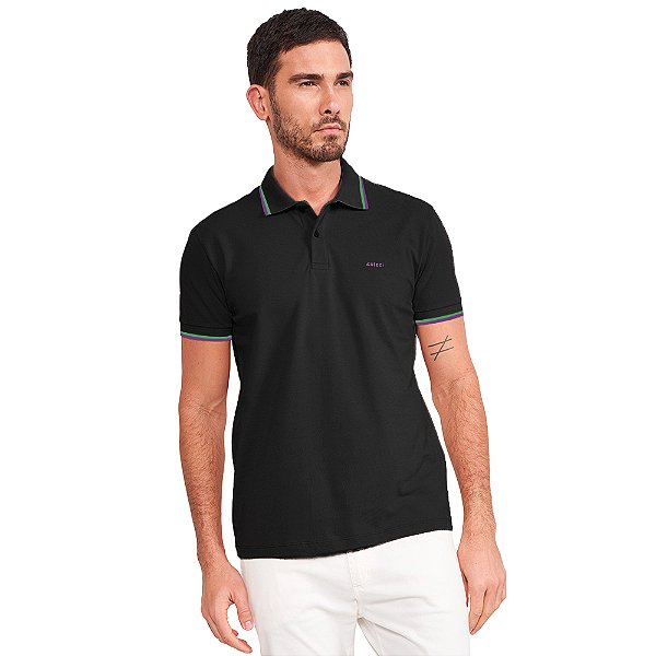 Camisa Polo Colcci Clássica VE24 Preto Masculino