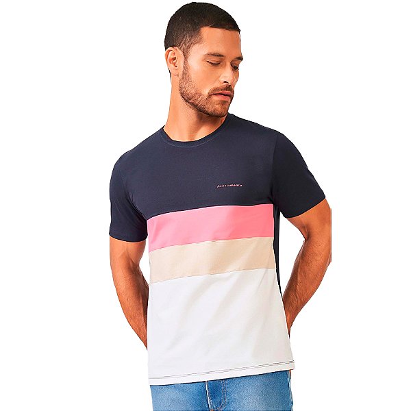 Camiseta Acostamento Multicolor VE24 Marinho Masculino