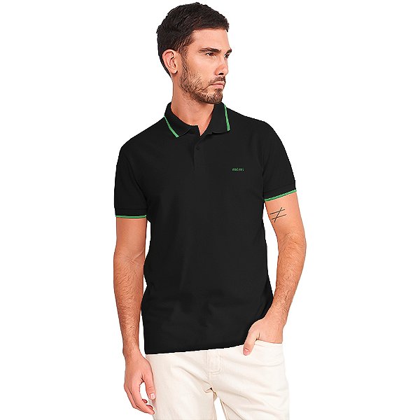 Camisa Polo Colcci Line VE24 Preto Masculino