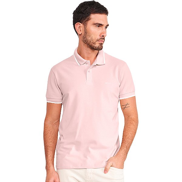 Camisa Polo Colcci Clássica VE24 Rosa Masculino