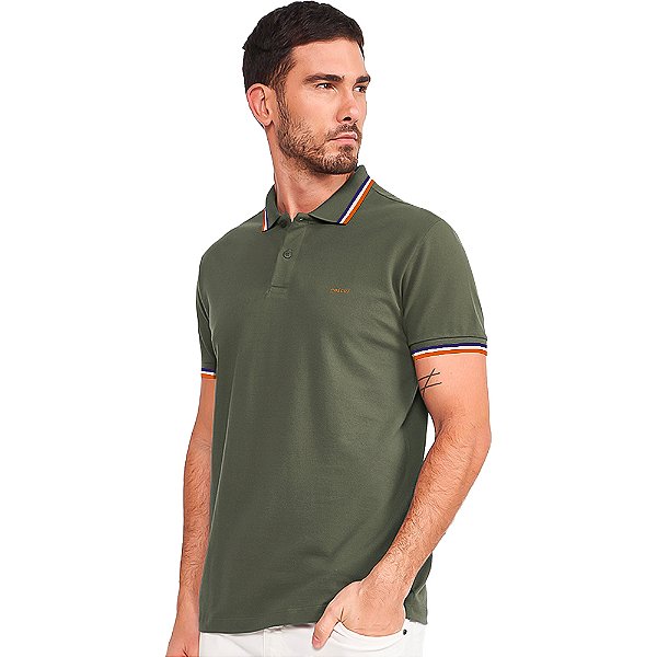 Camisa Polo Colcci Three Lines VE24 Verde Masculino