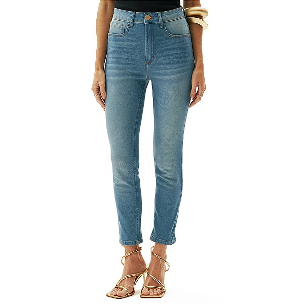 Calça Jeans Lança Perfume Vesta Ankle AV24 Azul Feminino