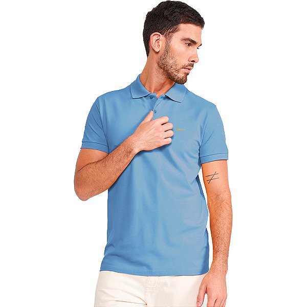 Camisa Polo Colcci Classic VE24 Azul Masculino