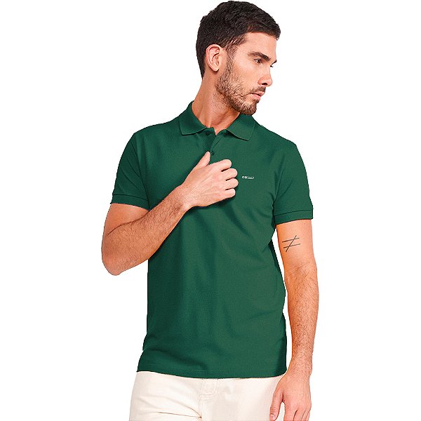 Camisa Polo Colcci Classic VE24 Verde Escuro Masculino