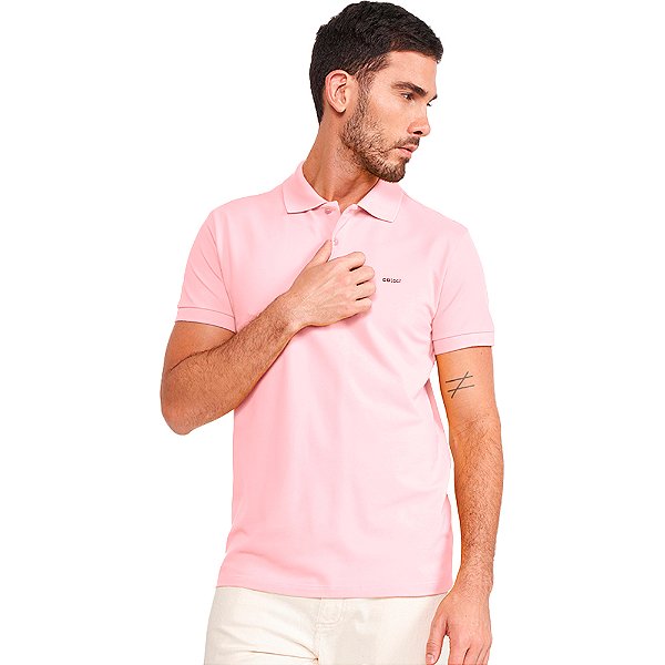 Camisa Polo Colcci Classic VE24 Rosa Masculino