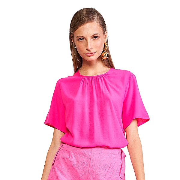 Camiseta Colcci Comfort VE24 Rosa Feminino