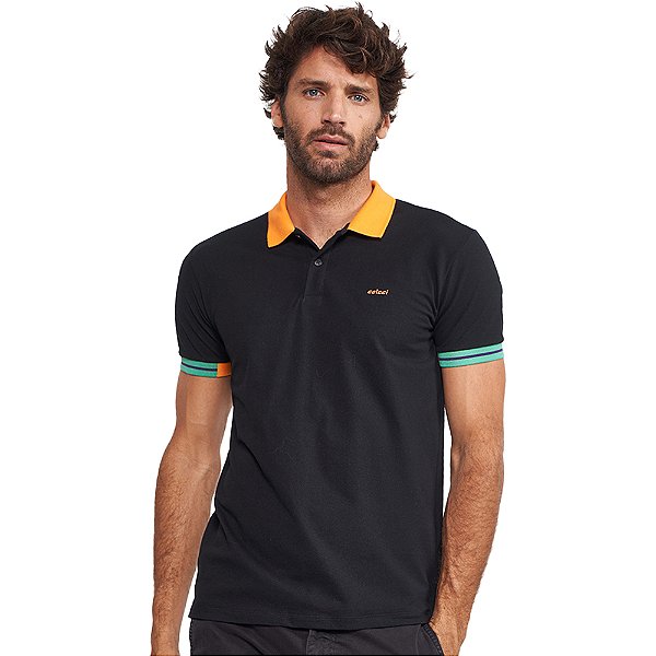Camisa Polo Colcci Details VE24 Preto Masculino