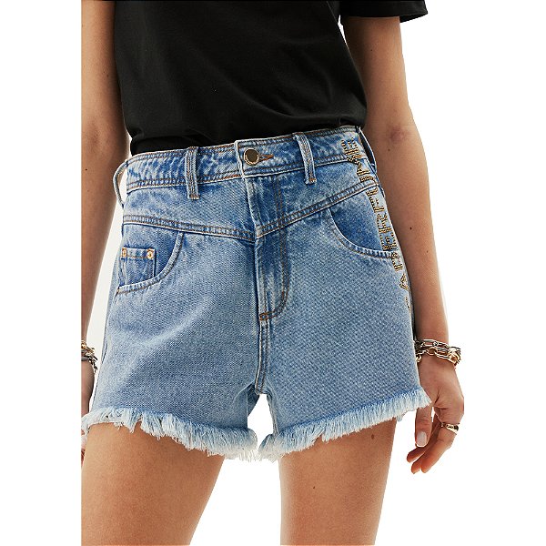Short Jeans Easy Lança Perfume Relaxed H AV24 Azul Feminino