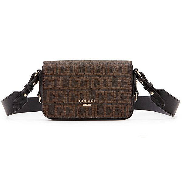 Bolsa Crossbody Colcci Monograma VE24 Marrom Café Feminino