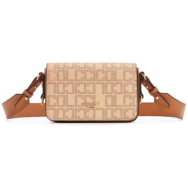 Bolsa Crossbody Colcci Monograma VE24 Bege Feminino