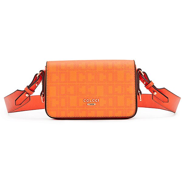 Bolsa Crossbody Colcci Monograma VE24 Laranja Feminino