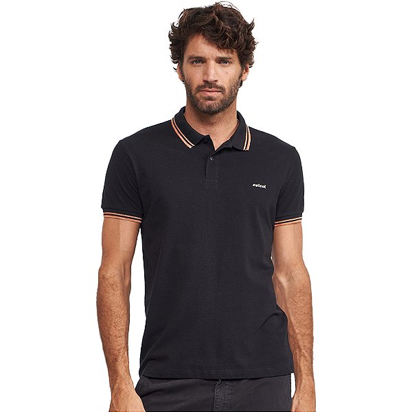 Camisa Polo Colcci Lines VE24 Preto Masculino