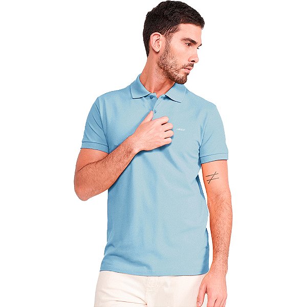 Camisa Polo Colcci Classic VE24 Azul Claro Masculino