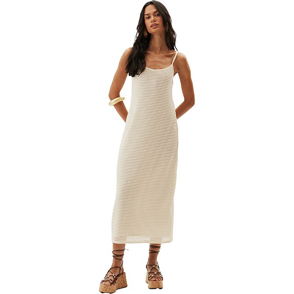 Vestido Super Midi Lança Perfume AV24 Bege Feminino