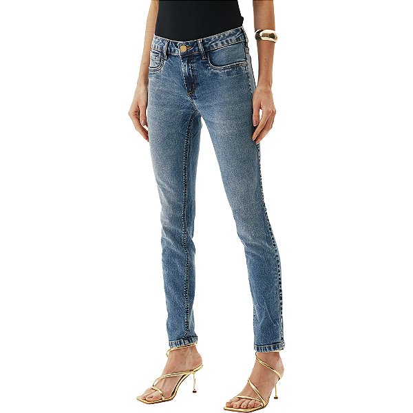 Calça Jeans Lança Perfume Vênus Skinny AV24 Azul Feminino