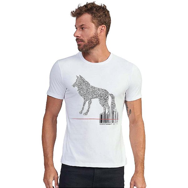 Camiseta Acostamento Estampado VE24 Branco Masculino