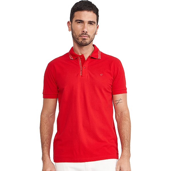 Camisa Polo Colcci Logo Line VE24 Vermelho Masculino