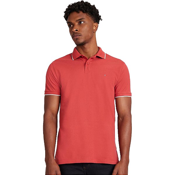 Camisa Polo Aramis 3 Listras VE24 Vermelho Masculino - Attemporal Boutique