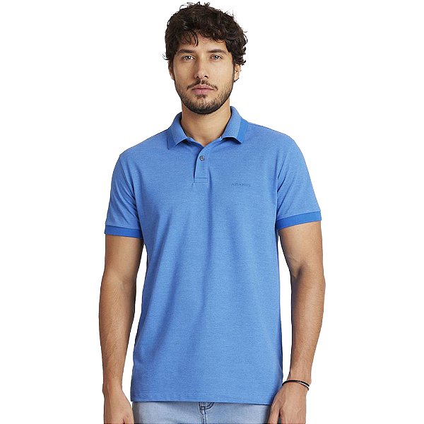 Camisa Polo Aramis Piquet Bicolor VE24 Azul Masculino