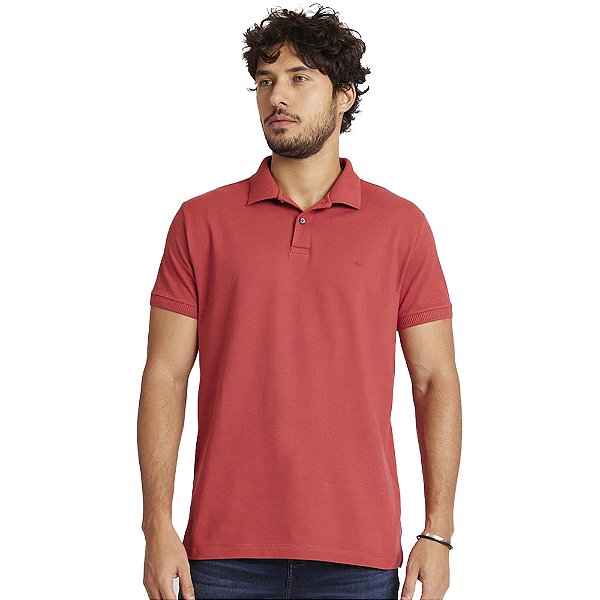 Camisa Polo Aramis Piquet Canelada VE24 Vermelho Masculino
