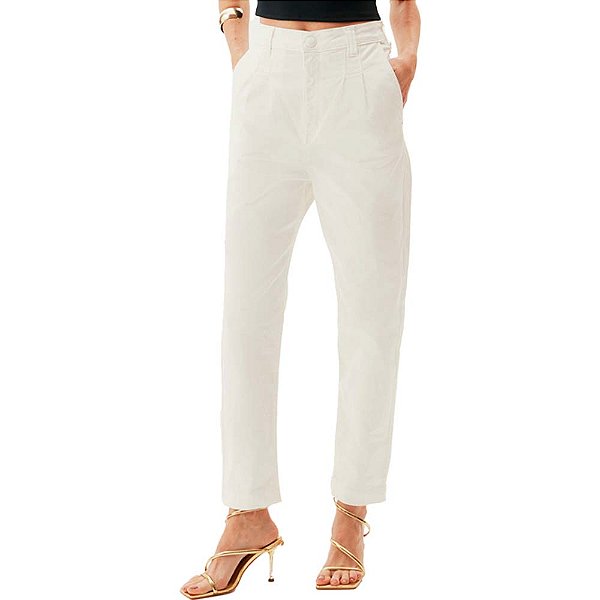Calça Sarja Lança Perfume Chino High AV24 Off White Feminino