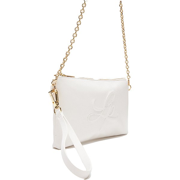 Bolsa Crossbody Lança Perfume Relevo AV24 Branco Feminino