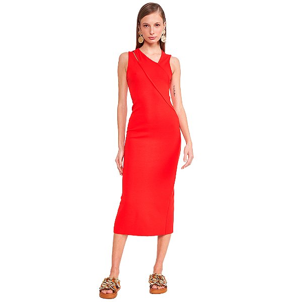 Vestido Midi Colcci VE24 Vermelho Feminino