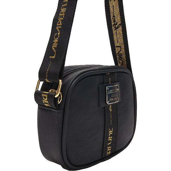 Bolsa Crossbody Easy Lança Perfume Gold AV24A Preto Feminino